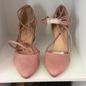 JustFab Blush Pink Strappy Heels